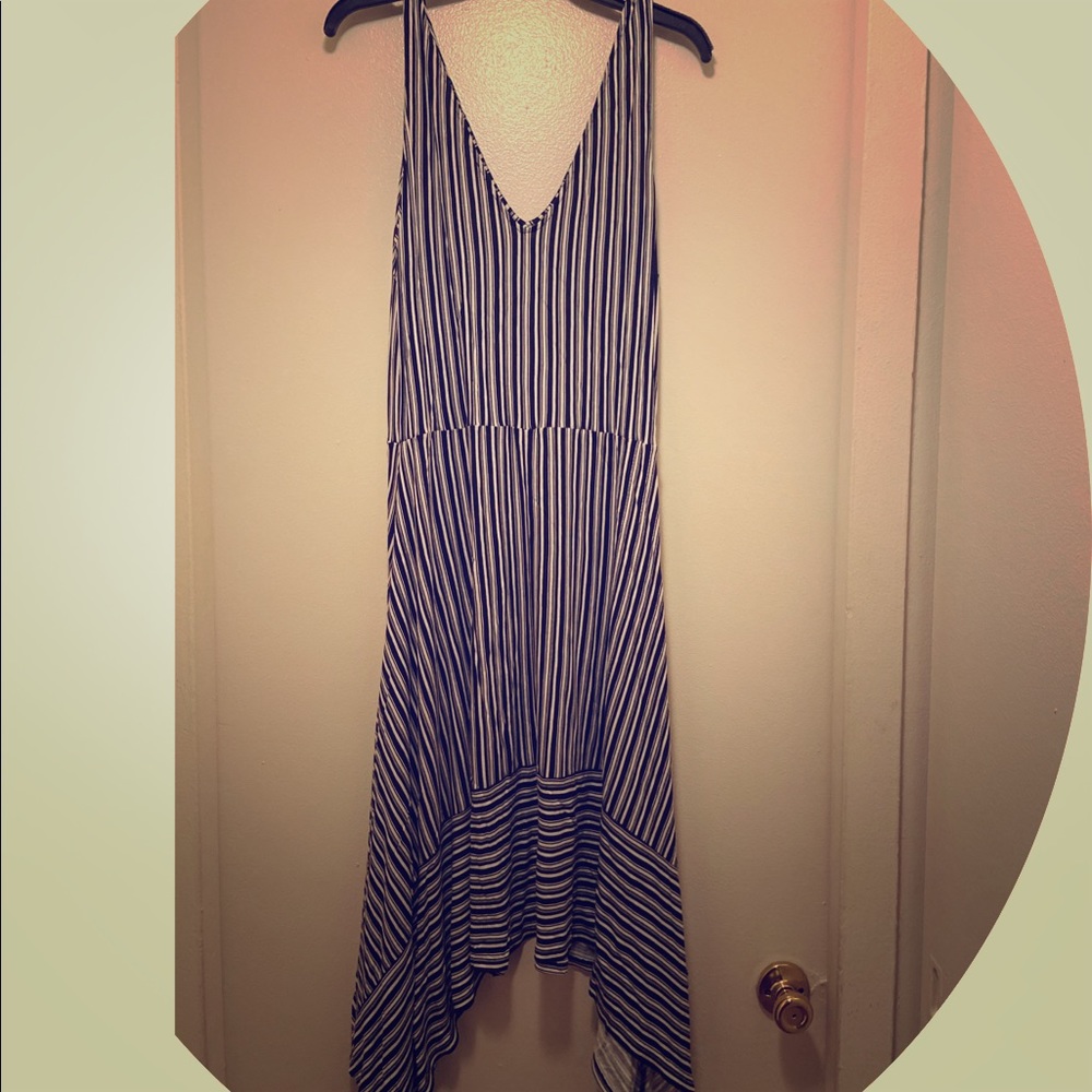 Black and white striped sundress